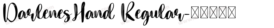DarlenesHand Regular字体转换